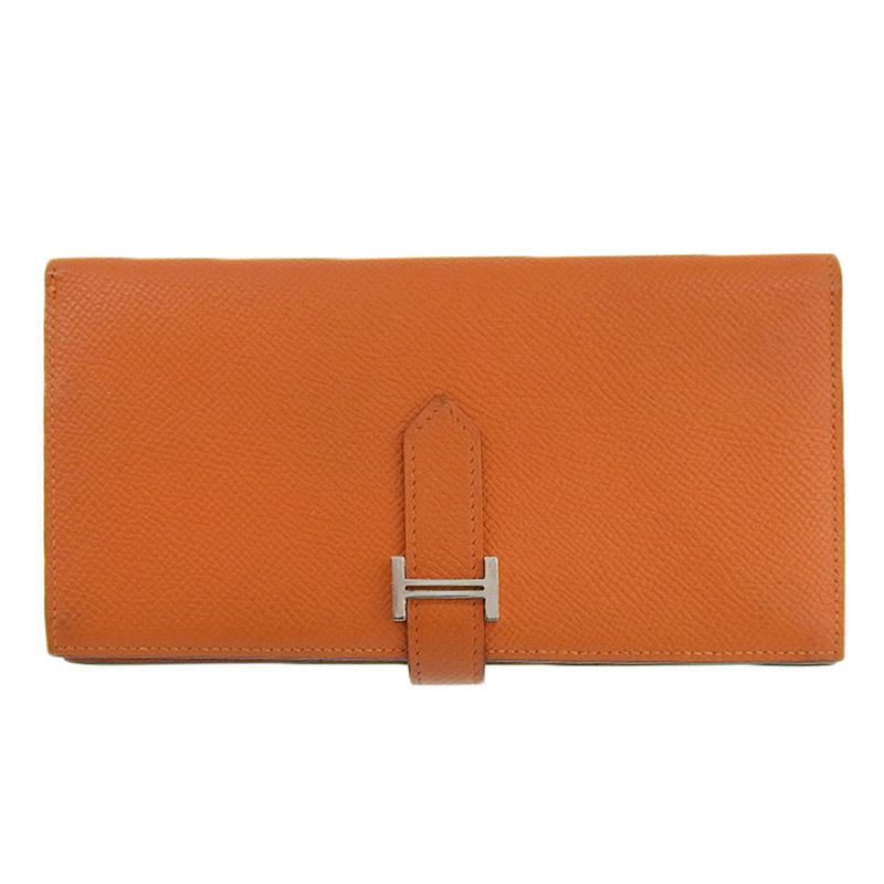 HERMES - エルメス ベアン デュプリ ヴェルソ 三つ折り 長財布 ヴォー  