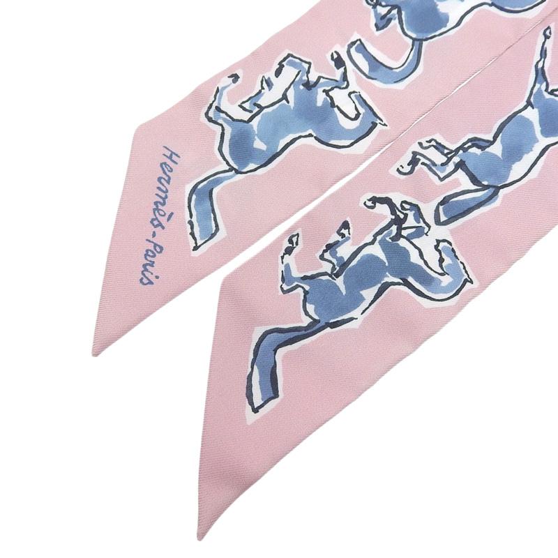 HERMES（エルメス） ツイリー スカーフ シルク ピンク 馬 中古 新入荷