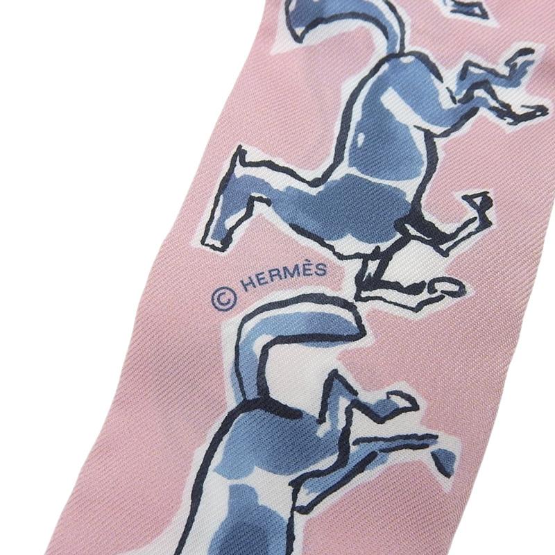 HERMES（エルメス） ツイリー スカーフ シルク ピンク 馬 中古 新入荷