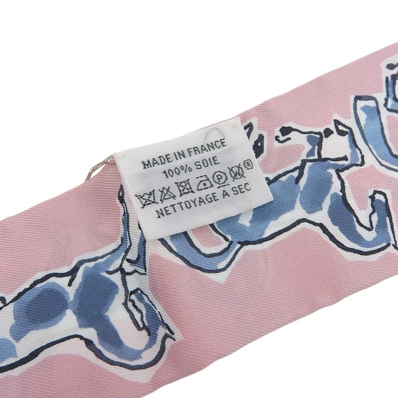 HERMES（エルメス） ツイリー スカーフ シルク ピンク 馬 中古 新入荷