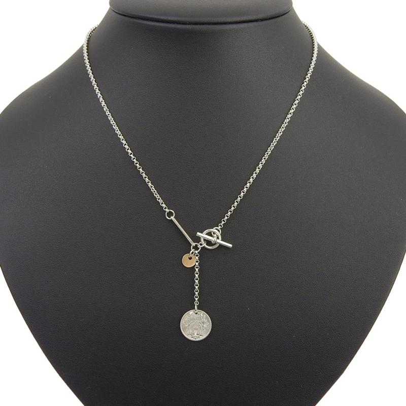 HERMES（エルメス） エクスリブリスネックレスPM ネックレス SV/K18