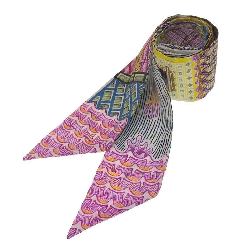 HERMES シルク スカーフ マルチカラーツイリー HERMES エルメス ツイリー スカーフ シルク マルチカラー 中古 新入荷