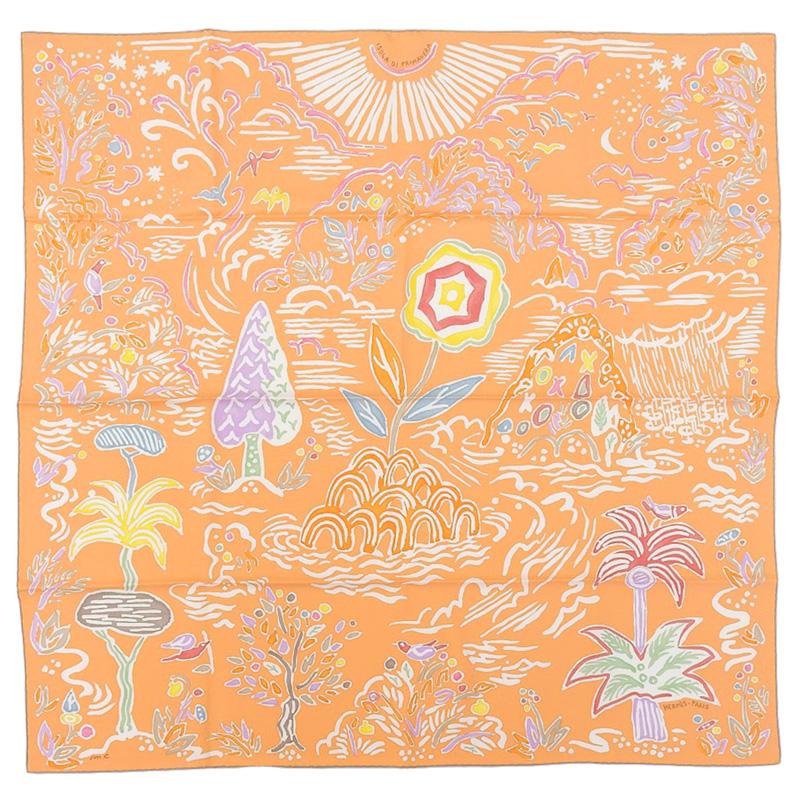 HERMES エルメス カレ90 ISOLA DI PRIMAVERA 「春の島」 スカーフ  