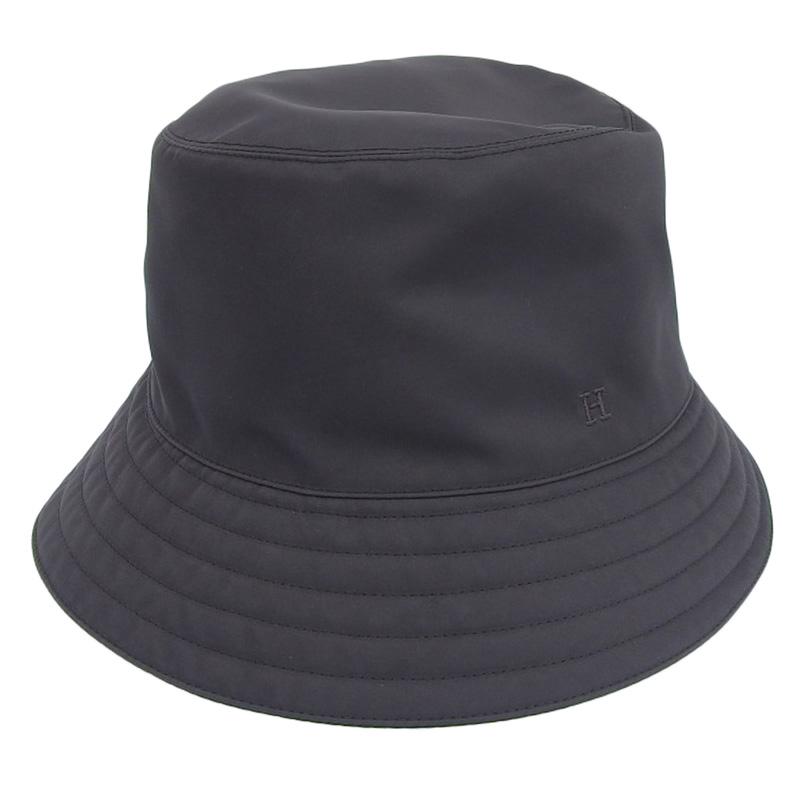 HERMES（エルメス） バケットハット 帽子 ナイロン グレー #58 中古 新