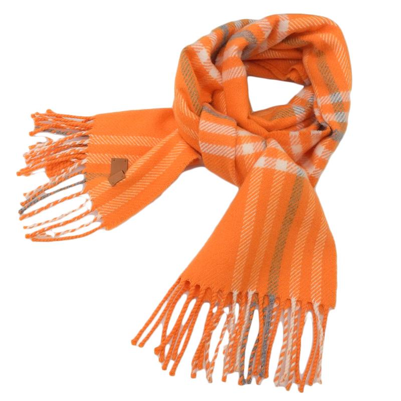 HERMES（エルメス） マフラー カシミヤ オレンジ 中古 新入荷 HE1036