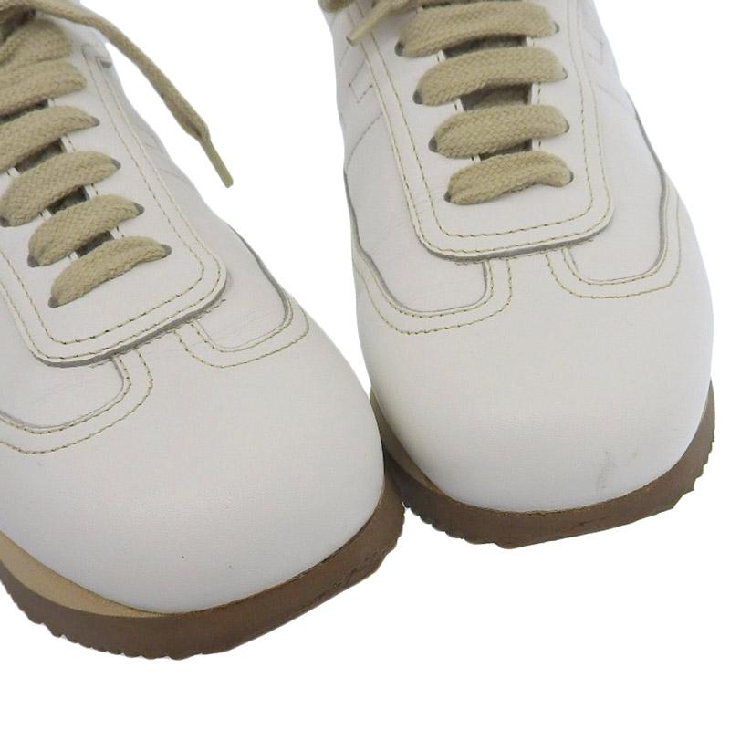 HERMES（エルメス） HERMES Hスニーカー 靴 レザー ホワイト #36 約