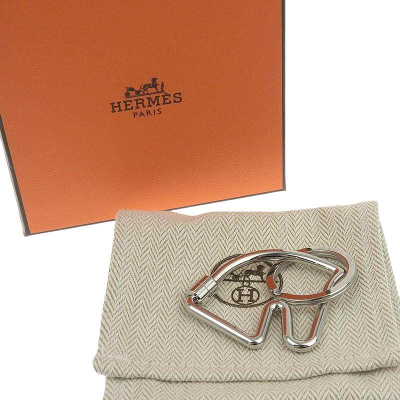 HERMES（エルメス） シュバル キーリング メタル シルバー色 美品 新