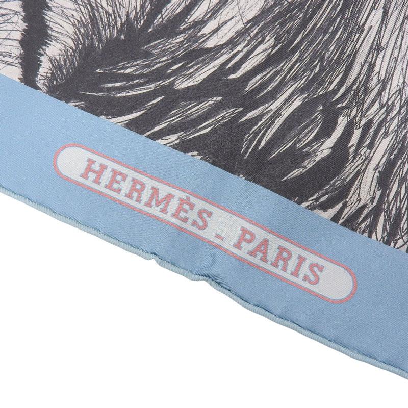 HERMES（エルメス） カレ90 スカーフ シルク ブルー 「Tigre Royal