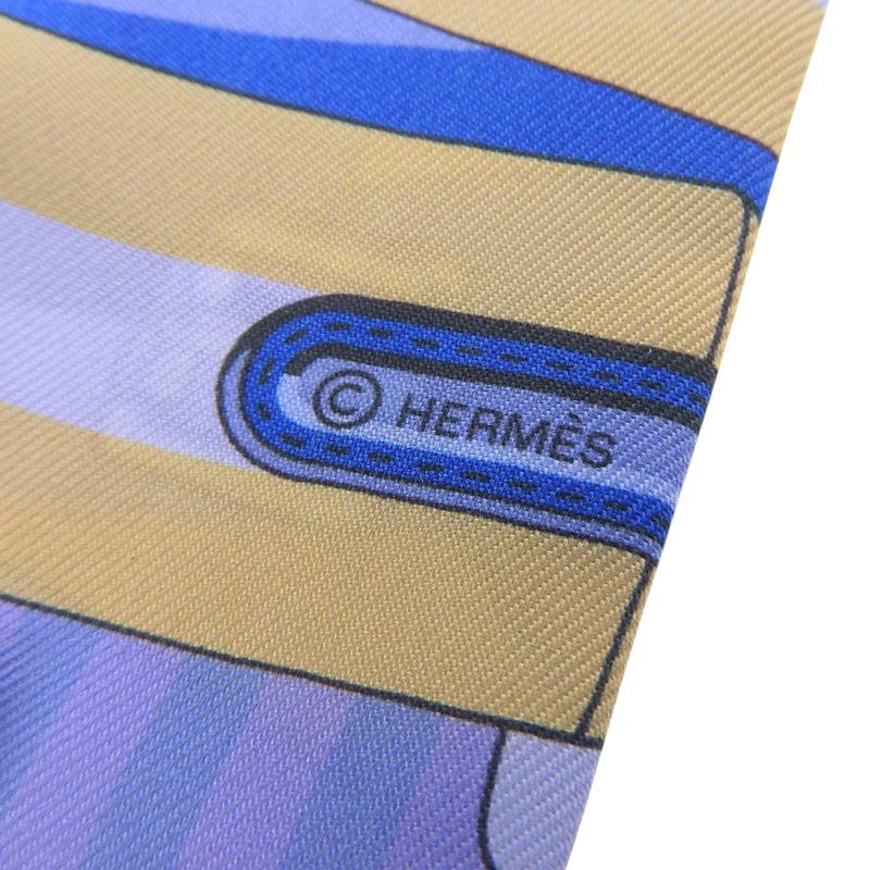 Twilly d'Hermes エルメス HERMES ツイリー スカーフ シルク ブルー系