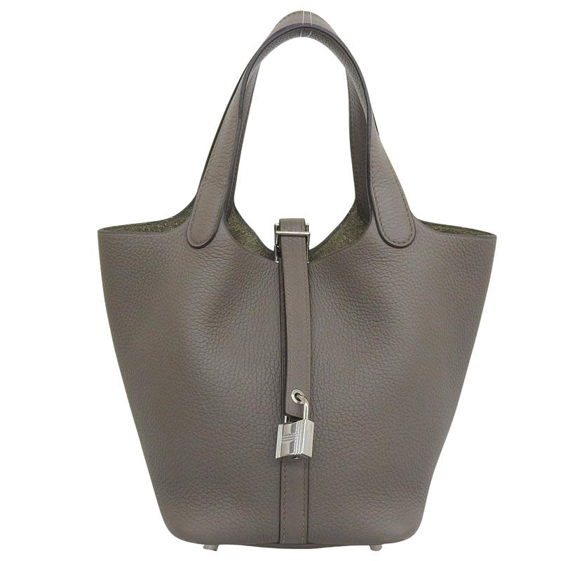 HERMESぴこたんロックPM色エタントリヨンクレマンス刻印C 2018年 ピコタン エルメス HERMES ピコタンロックPM ハンドバッグ トリヨン