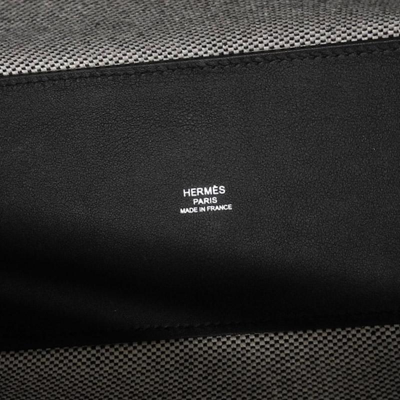 エルメス HERMES アンビエ27PM 2WAY トートバッグ トワルアッシュ/ヴォースイフト ブラック/ホワイト Z刻印 2021年 中古 新入荷 HE1167 HERMES（エルメス） アンビエ27PM 2WAY トートバッグ トワルアッシュ