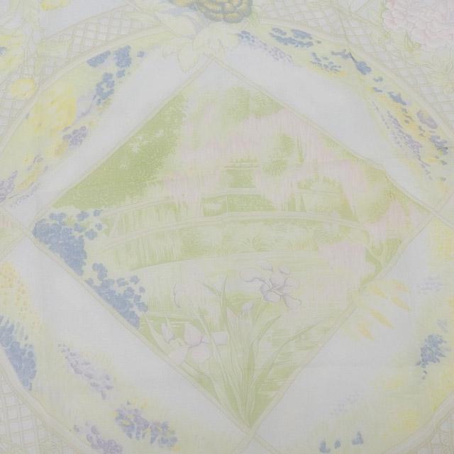 HERMES（エルメス） カレ90 シフォン スカーフ シルク ライトブルー