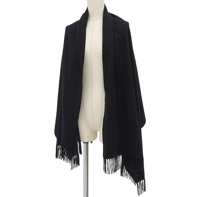 HERMES（エルメス） ショール ストール カシミア ブラック 中古 新入荷