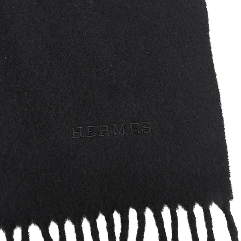 HERMES（エルメス） ショール ストール カシミア ブラック 中古 新入荷