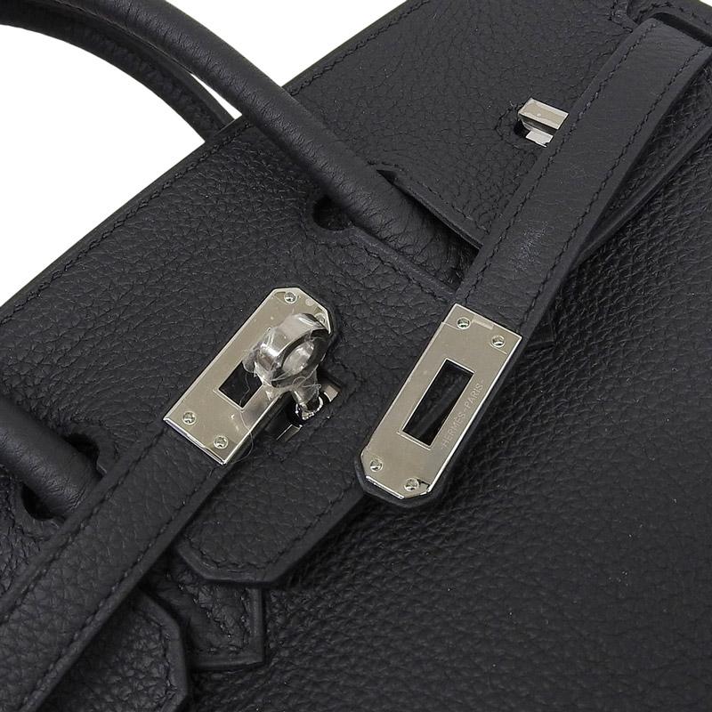 Birkin エルメス HERMES バーキン25 ハンドバッグ トゴ ブラック SV