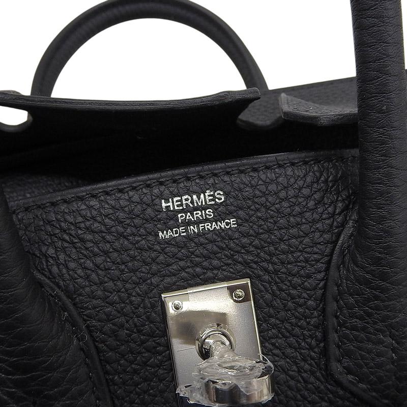 Birkin エルメス HERMES バーキン25 ハンドバッグ トゴ ブラック SV