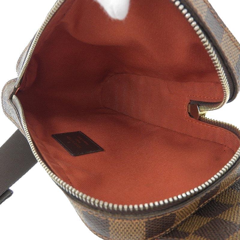 【極美品】ルイヴィトン ジェロニモス ボディバッグ ダミエ ショルダー エベヌ 極美品】ルイヴィトン ジェロニモス ボディバッグ ショルダー ダミエ