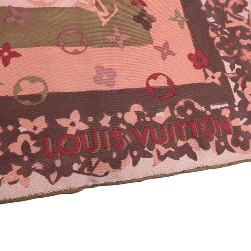 Louis Vuitton モノグラムスカーフ LOUIS VUITTON（ルイ・ヴィトン） スカーフ モノグラム シルク ピンク