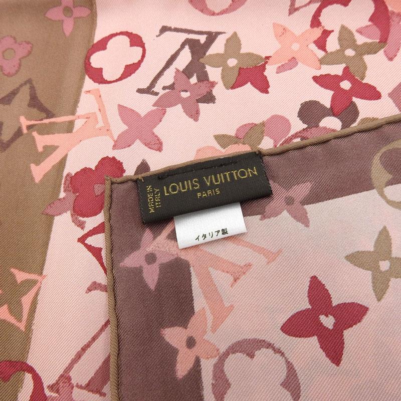 LOUIS VUITTON（ルイ・ヴィトン） スカーフ モノグラム シルク ピンク