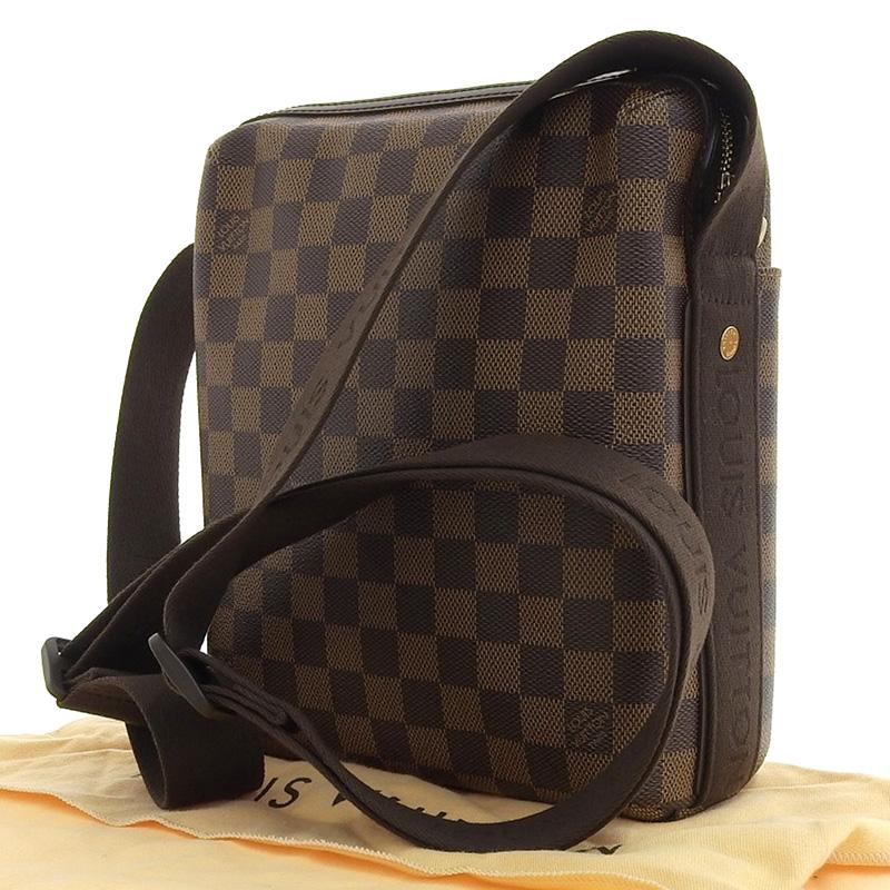 LOUIS VUITTON ショルダーバッグ トロターボブール ダミエ エベヌ LOUIS VUITTON - ルイ ヴィトン ダミエ トロターボブール 斜め掛け