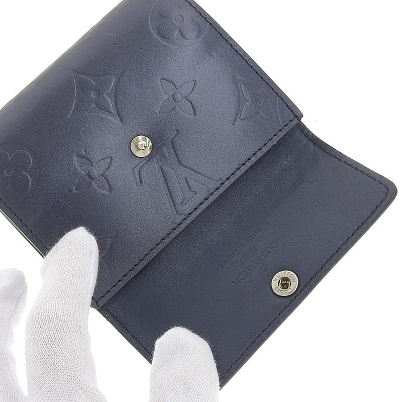 ルイヴィトン LOUIS VUITTON モノグラム・マット ラドロー 二つ折り財布 コンパクトウォレット ネイビー M65122 中古 新入荷 LV1351 LOUIS VUITTON（ルイ・ヴィトン） モノグラム・マット ラドロー 二