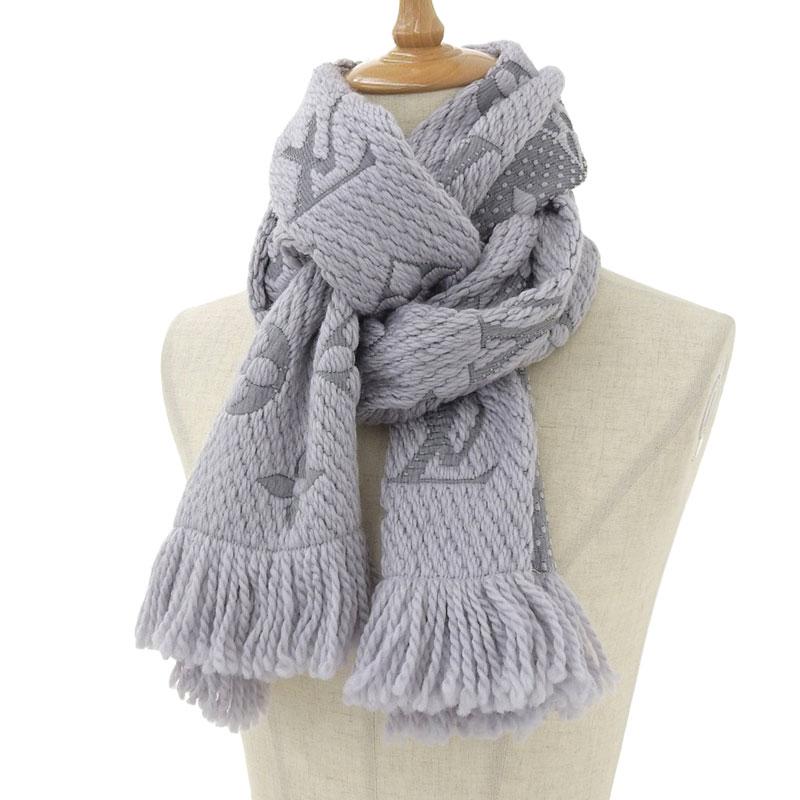 Louis Vuitton マフラー ロゴマニア グレー 【公式通販】