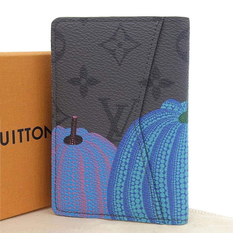 ルイヴィトン LOUIS VUITTON モノグラム オーガナイザードゥポッシュ 草間彌生 カードケース ダークグレー M81969 美品 新入荷 LV1479 LOUIS VUITTON（ルイ・ヴィトン） モノグラム オーガナイザードゥ