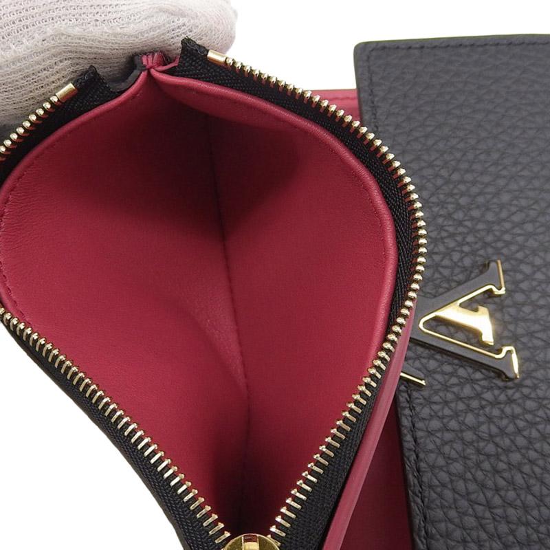 ルイヴィトン LOUIS VUITTON ポルトフォイユ カプシーヌコンパクト 財布 トリヨン ノワール/ホットピンク M62157 中古 新入荷 LV1508 LOUIS VUITTON（ルイ・ヴィトン） ポルトフォイユ カプシーヌ