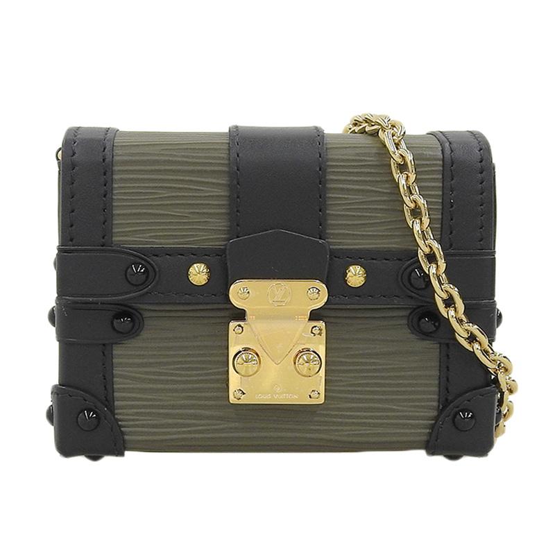 ルイヴィトン LOUIS VUITTON エピ ポルトフォイユトランクミニ ショルダーバッグ チェーンショルダー カーキ ブラック 美品 新入荷 LV1600 LOUIS VUITTON（ルイ・ヴィトン） エピ ポルトフォイユトランクミニ