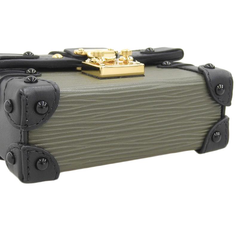 ルイヴィトン LOUIS VUITTON エピ ポルトフォイユトランクミニ ショルダーバッグ チェーンショルダー カーキ ブラック 美品 新入荷 LV1600 LOUIS VUITTON（ルイ・ヴィトン） エピ ポルトフォイユトランクミニ