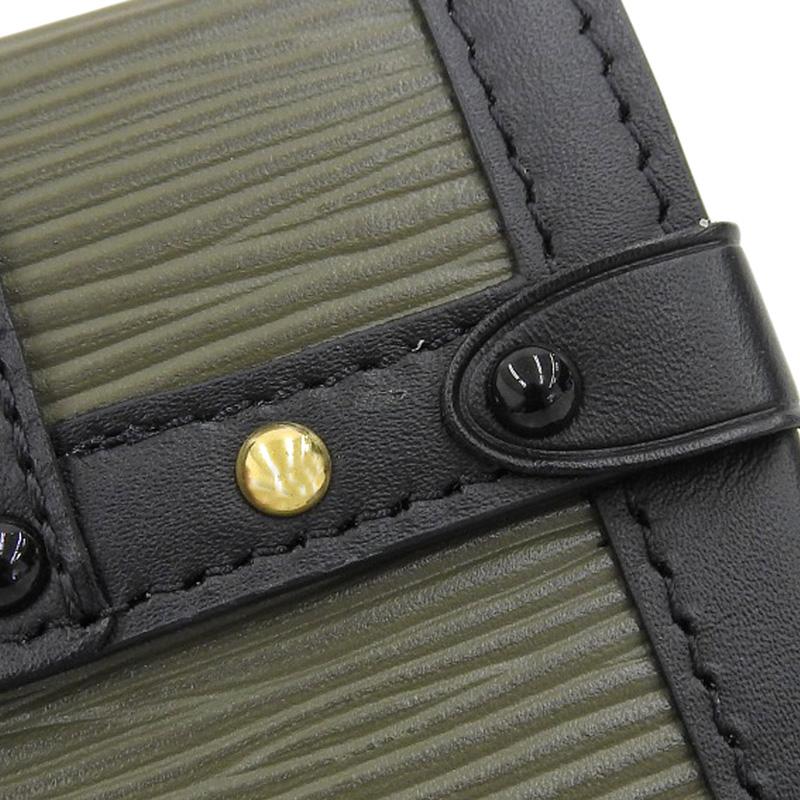 ルイヴィトン LOUIS VUITTON エピ ポルトフォイユトランクミニ ショルダーバッグ チェーンショルダー カーキ ブラック 美品 新入荷 LV1600 LOUIS VUITTON（ルイ・ヴィトン） エピ ポルトフォイユトランクミニ