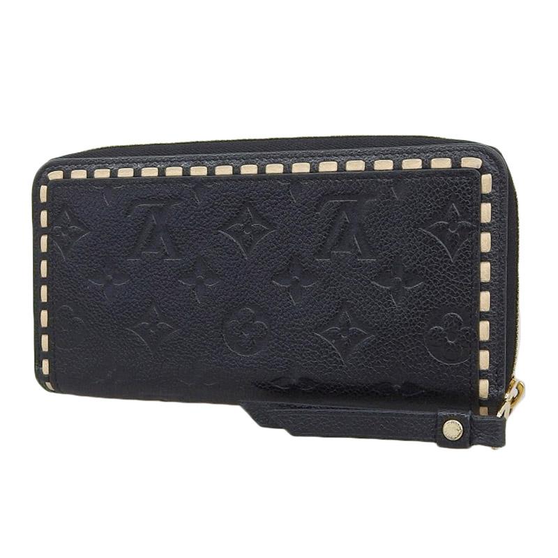 極美品 ルイヴィトン 長財布 アンプラント クレマンス ノワール モノグラム ジッピー・ウォレット ルイヴィトン LOUIS VUITTON モノグラム・アン