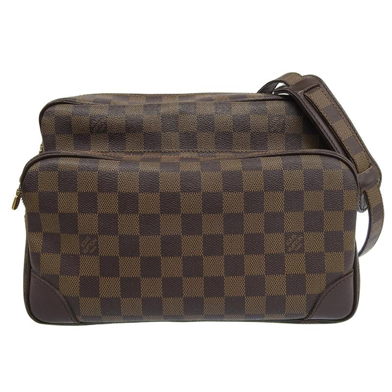 本物 ルイヴィトン LOUIS VUITTON LV ナイル スペシャルオーダー ダミエ エベヌ ショルダーバッグ ポシェット ブラウン N48062 Nile ビトン バッグ 中古・ ナイル（LOUIS VUITTON） ルイヴィトン LOUIS VUITTON ダミエ ナイル