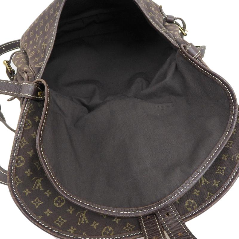 ルイヴィトン LOUIS VUITTON モノグラム・ミニ・ラン ソミュール ショルダーバッグ エベヌ M95227 中古 新入荷 LV1812 ソミュール ルイヴィトン LOUIS VUITTON モノグラム・ミニ・ラン