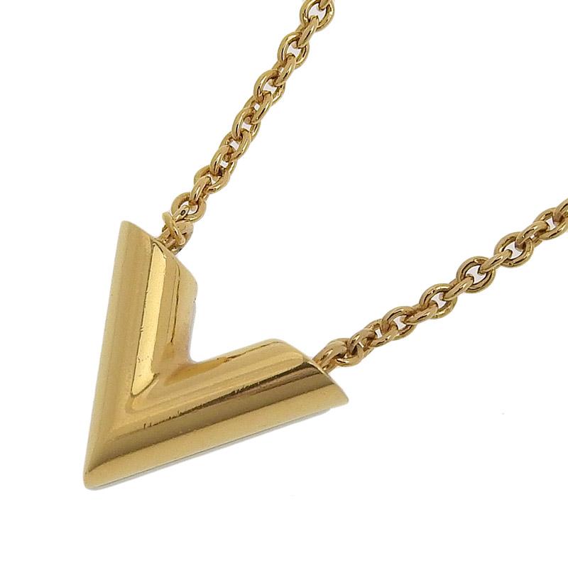 ルイヴィトン LOUIS VUITTON エセンシャルV パールフェクション ネックレス GP ゴールド色 ホワイト系 M69618 中古 新入荷 LV1845 | LOUIS VUITTON | 02