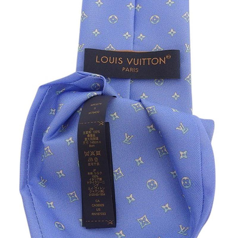 ルイヴィトン LOUIS VUITTON LVデュアル ネクタイ シルク ブルー M79430 中古 新入荷 LV1897 LOUIS VUITTON（ルイ・ヴィトン） LOUIS VUITTON LVデュアル ネクタイ