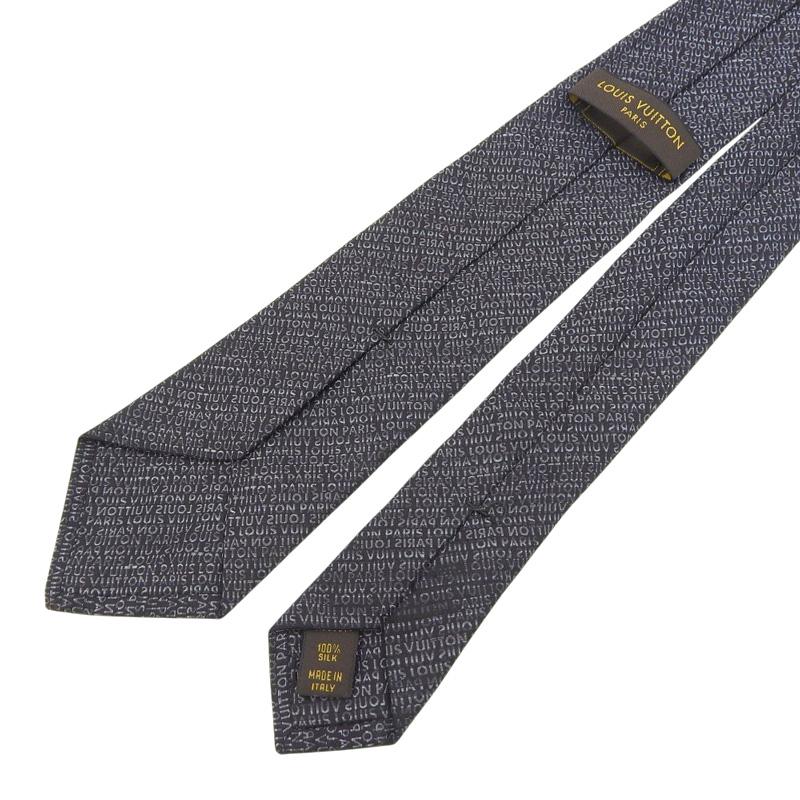 LOUIS VUITTON（ルイ・ヴィトン） ロゴ ネクタイ シルク ブラック