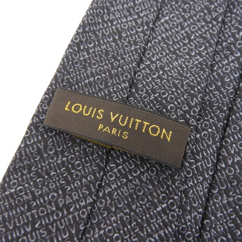 LOUIS VUITTON（ルイ・ヴィトン） ロゴ ネクタイ シルク ブラック