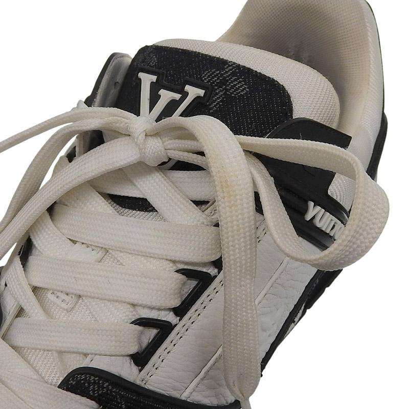 ルイヴィトン LOUIS VUITTON モノグラム LVトレイナー スニーカー 靴 レザー ノワール #7 約26.0cm 1A9JGH 中古 新入荷 LV2103 LOUIS VUITTON（ルイ・ヴィトン） モノグラム LVトレイナー スニーカー