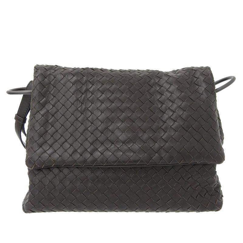 BOTTEGA VENETA ブラックレザーショルダーバッグ BOTTEGA VENETA ブラックレザーショルダーバッグ - メルカリ