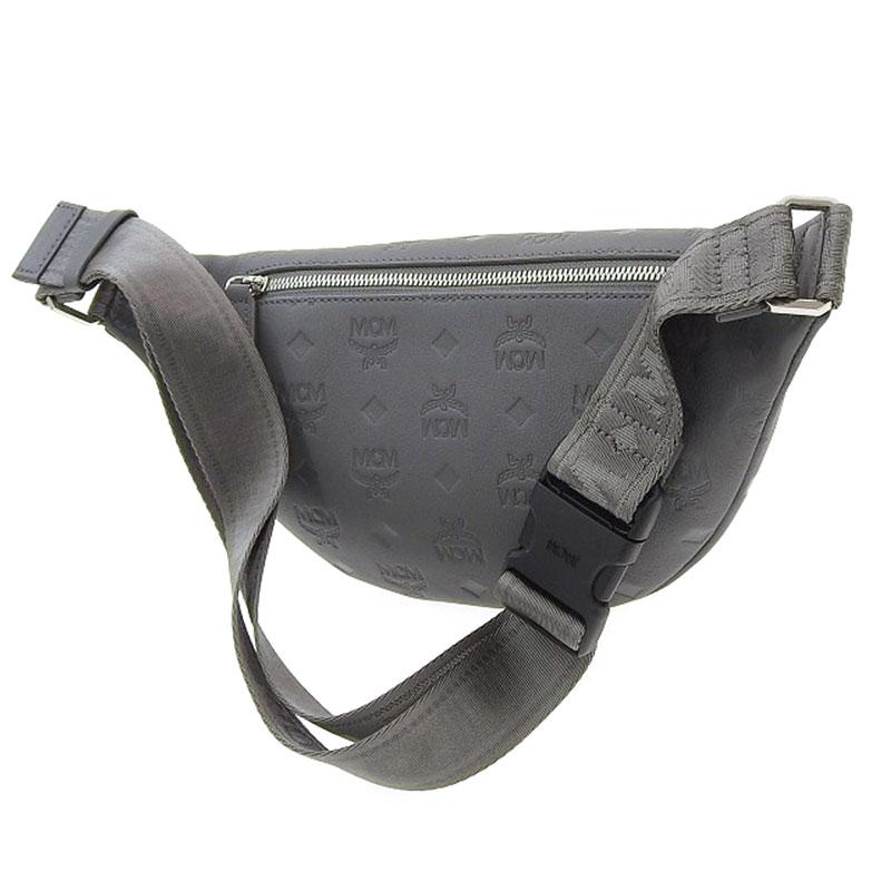 MCM エムシーエム クロスボディバッグ ジャガードモノグラム グレー MCM グレー ボディバッグ MCM エムシーエム クロスボディバッグ