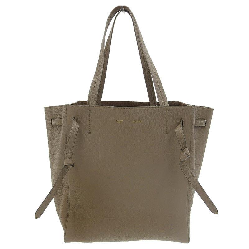 CELINE セリーヌ カバファントム スモール トートバッグ レザー トープ 