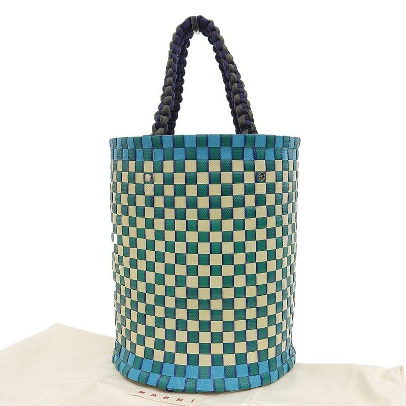 新品！MARNI マルニ ハンドバッグ クジラ ブルー バケットバッグ 楽天 