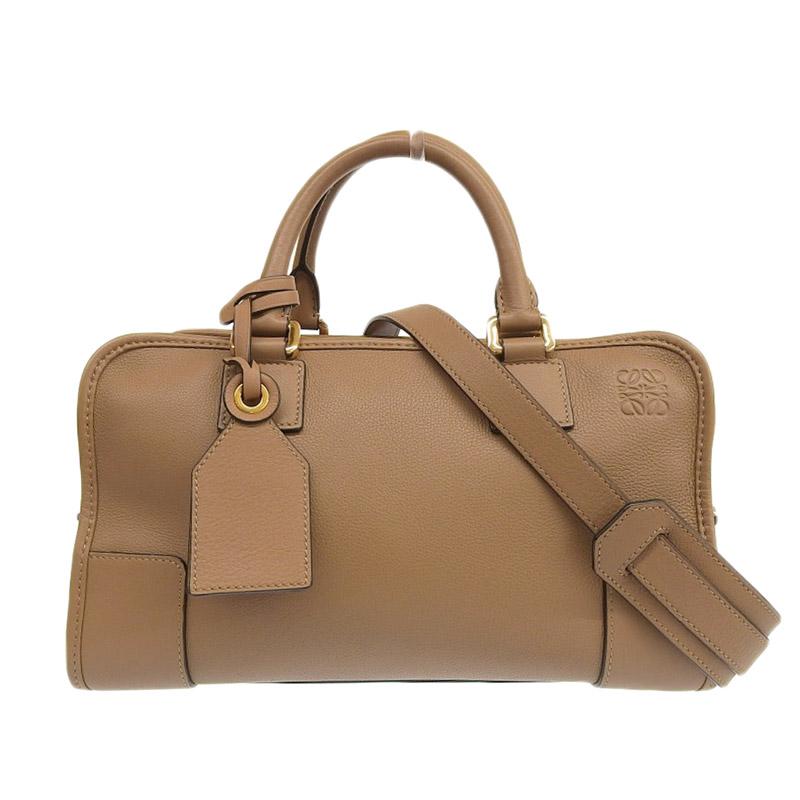 Amazona（LOEWE） ロエベ LOEWE アマソナ28 2WAYバッグ ハンドバッグ ショルダーバッグレザー ブラウン 352.30 ...