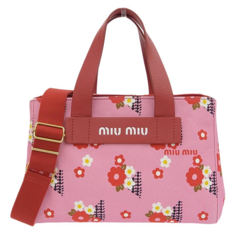 miu miu（ミュウミュウ） MIUMIU 2WAYバッグ ハンドバッグ キャンバス 