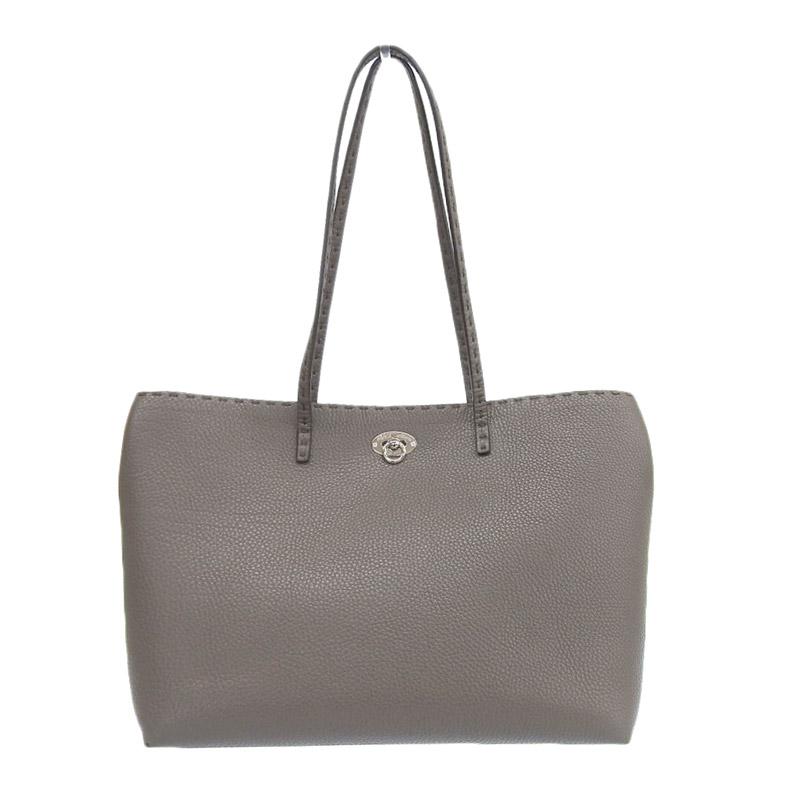 フェンディ FENDI セレリア トートバッグ レザー チャコールグレー  