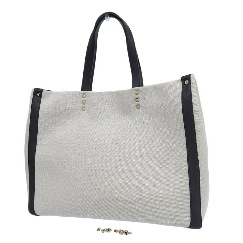 VALENTINO GARAVANI ヴァレンティノ トートバッグ キャンバス/レザー 