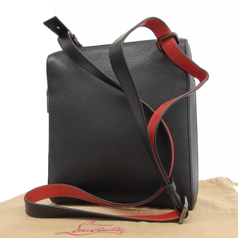 クリスチャンルブタン CHRISTIAN LOUBOUTIN ベンチレポーター ミディアム ショルダー スタッズ レザー 黒 3195034 中古 新入荷 OB1675 Benech Reporter クリスチャンルブタン CHRISTIAN LOUBOUTIN ベンチ