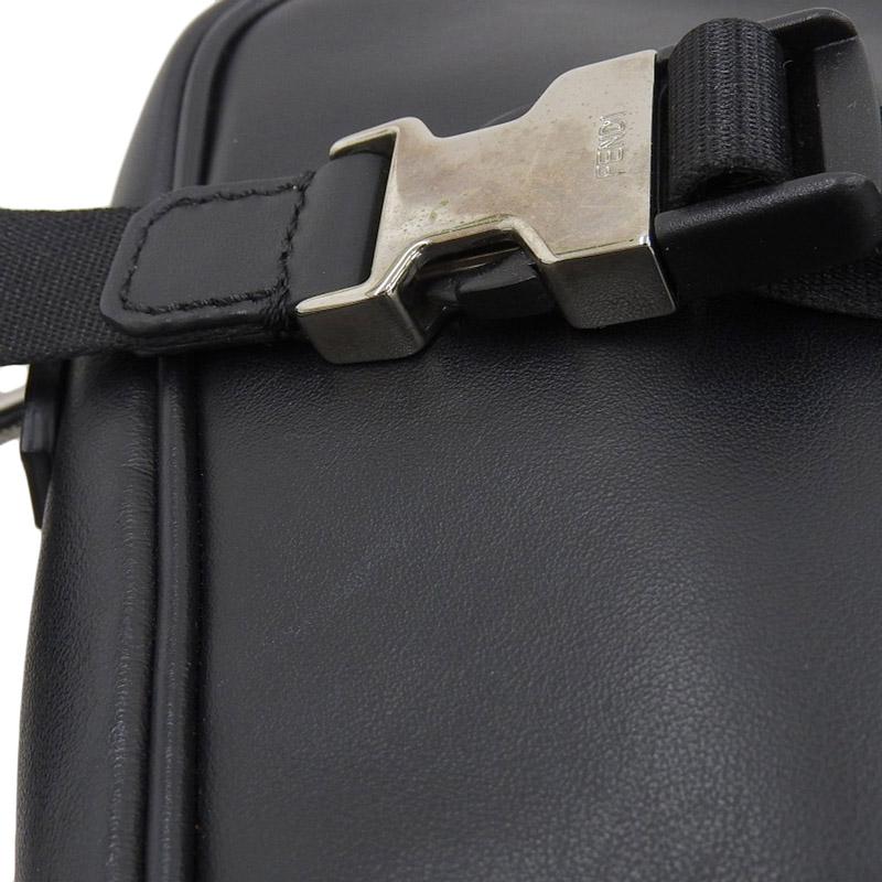 フェンディ FENDI バグズ ショルダーバッグ レザー ブラック 7VA456 中古 新入荷 OB1738 FENDI（フェンディ） バグズ ショルダーバッグ レザー ブラック 7VA456