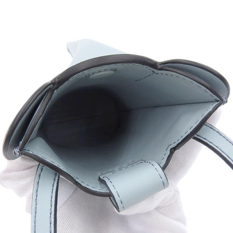 ロエベ LOEWE エレファントポケット アナグラム ショルダーバッグ レザー ブルーアイスバーグ C623B02X04 中古 新入荷 OB1754 LOEWE（ロエベ） エレファントポケット アナグラム ショルダーバッグ